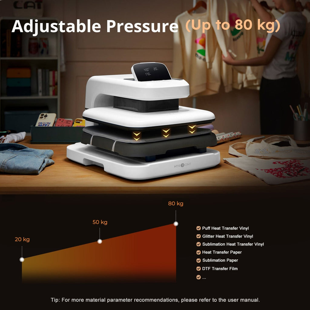 HTVRONT Auto Heat Press 2 i vitt